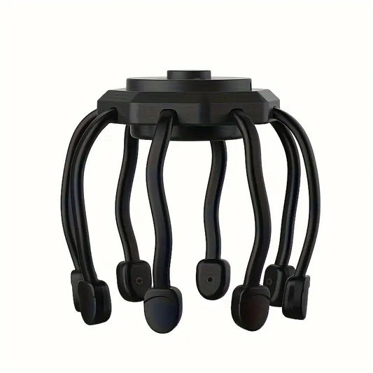 Rechargeable 8-Finger Scalp Massager - Black