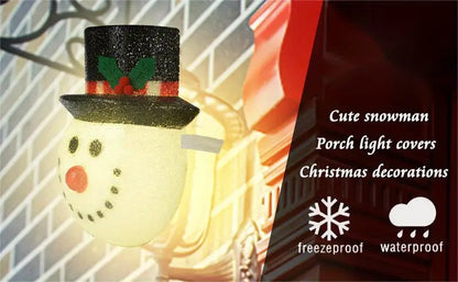 Dazzling Duo: Christmas Porch Light Shades for 2 Lights