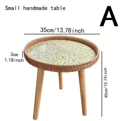 Understated elegance meets Nordic sensibilities in the Rattan Shell Table