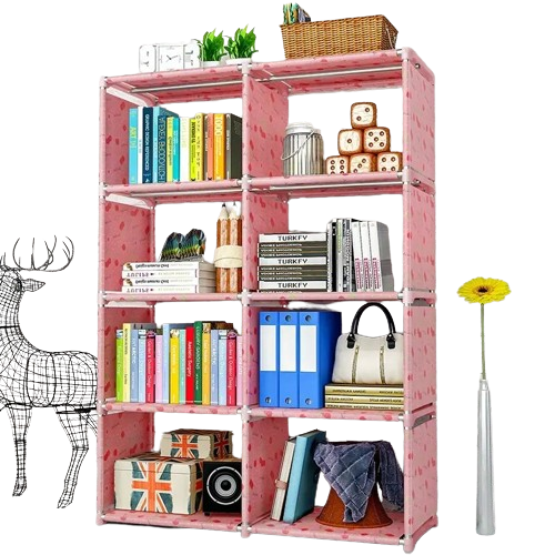 Discover the perfect blend of form and function in this double-grid bookshelf