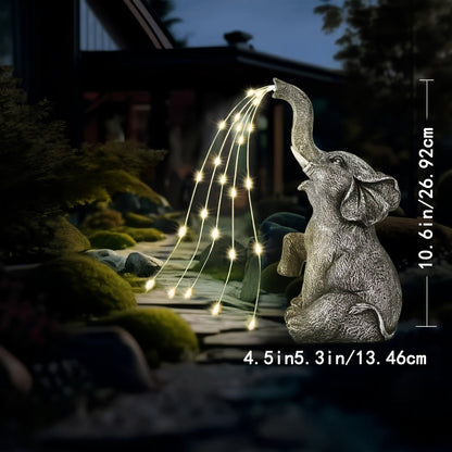Solar Elephant LED Lantern Garden Light Outdoor Decor