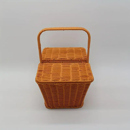 Handcrafted Rattan Picnic Basket for Outdoor Enthusiasts