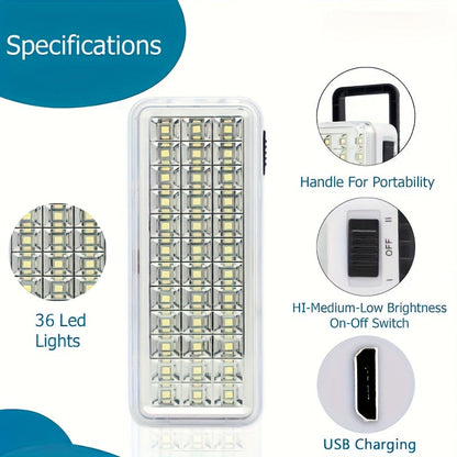 Solar Rechargeable LED Lantern with USB Charging