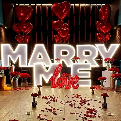 Romantic Red Rose Petals Balloon Decoration Kit