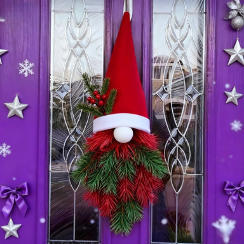 Christmas Gnome Garland Red Green Hanging Decoration