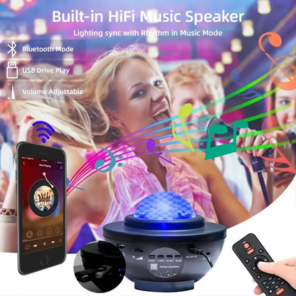 Star Projector Galaxy Projector with Remote Control - 3-in-1 Night Light