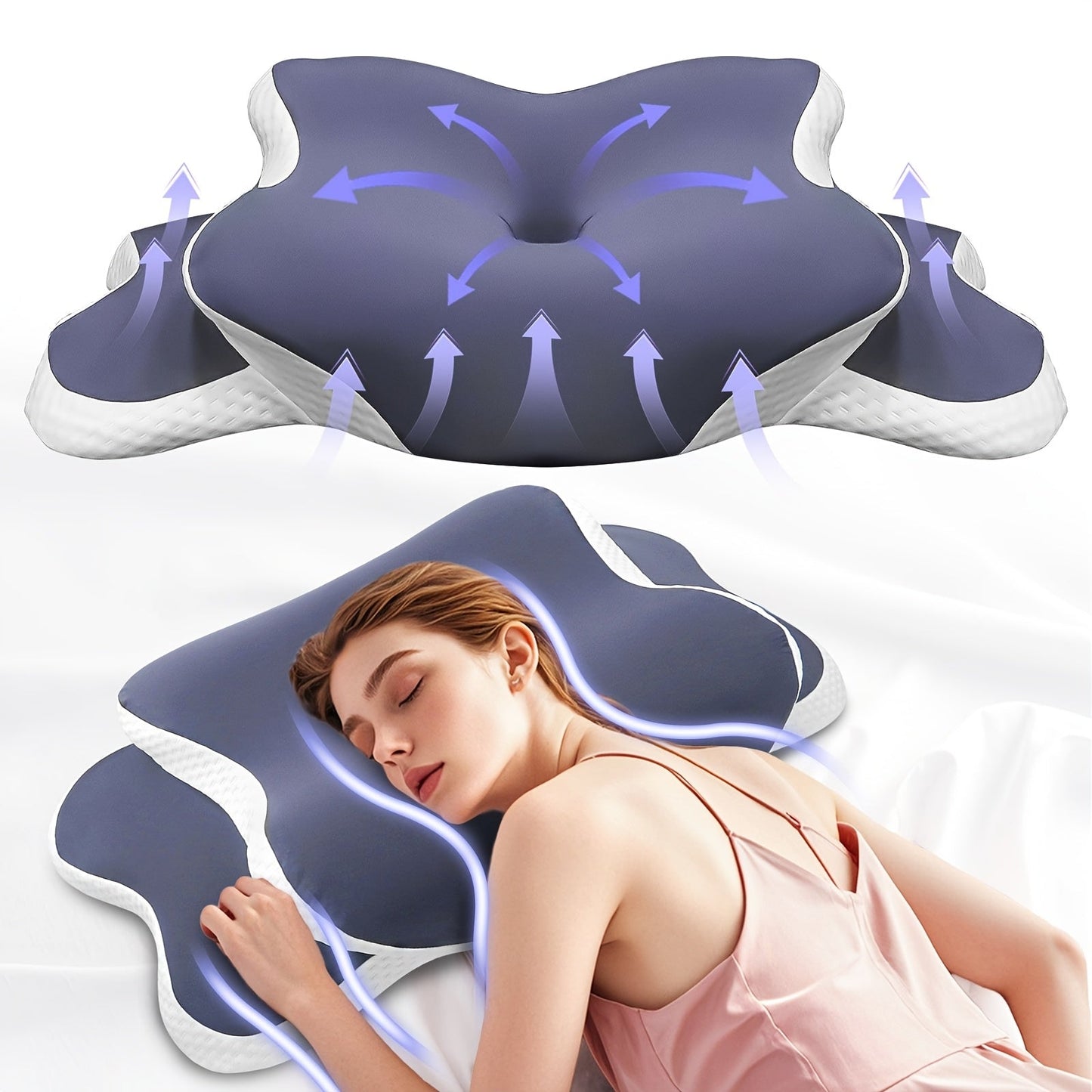 Butterfly Memory Foam Pillow for Neck Support Sleep