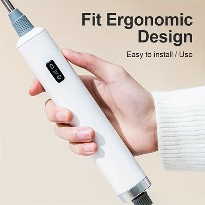 Portable Electric Sprayer with Adjustable Brass Nozzle - 5L/33.82oz Capacity, White