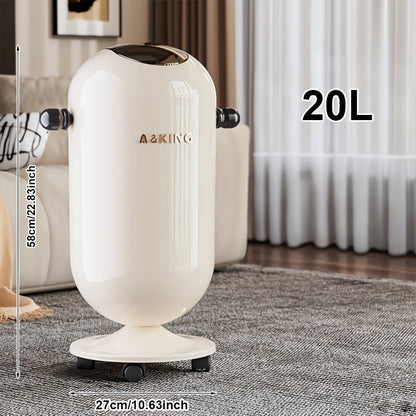 Trash Can with Lid and Wheels