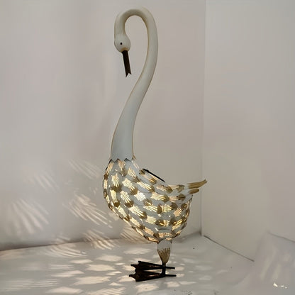 Solar Swan Garden Statue Outdoor