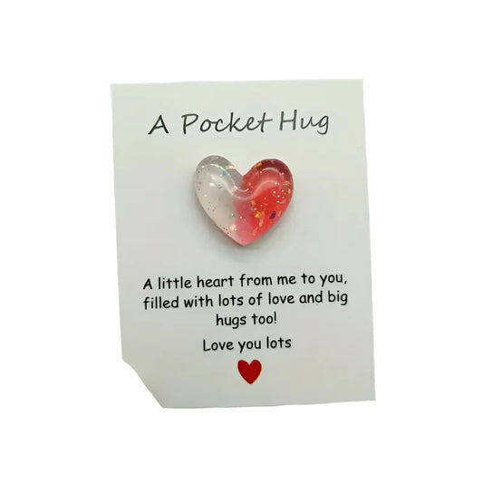 50pcs Heart Pocket Hugs with Encouragement Card