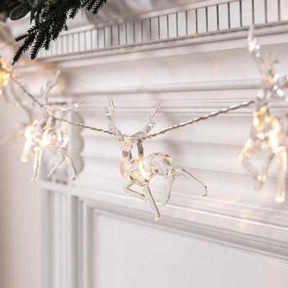 1.5M 10-LED Christmas Reindeer String Lights – Festive Fairy Garland
