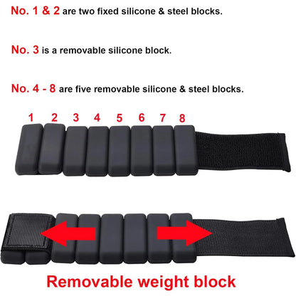 Adjustable Silicone Wrist & Ankle Weights