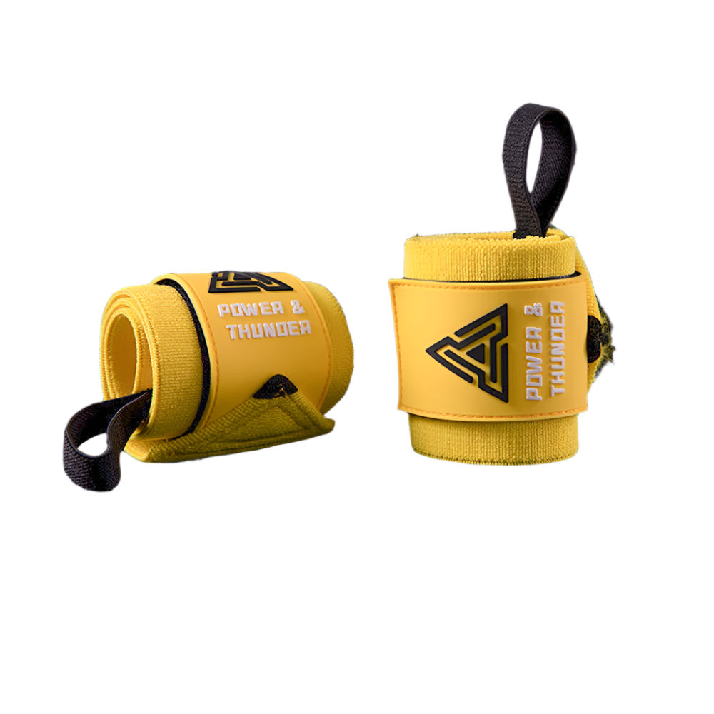 Premium Wrist Support Wristbands 1 Pair Yellow