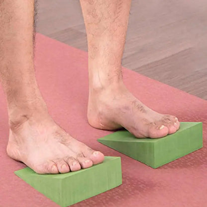 Yoga Foam Wedge Blocks Calf Raise Stretchers (Green)
