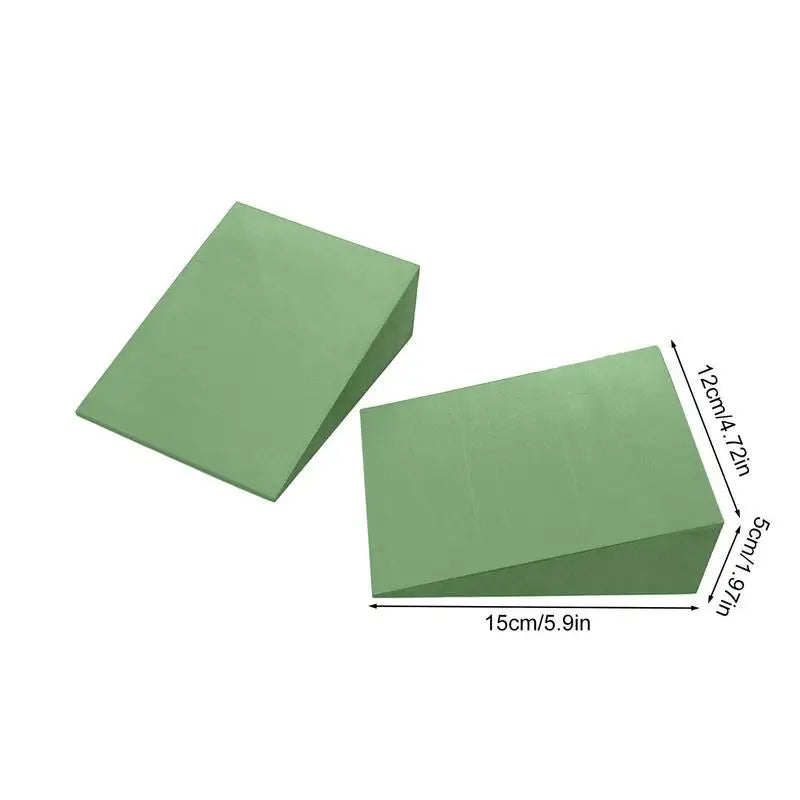 Yoga Foam Wedge Blocks Calf Raise Stretchers (Green)