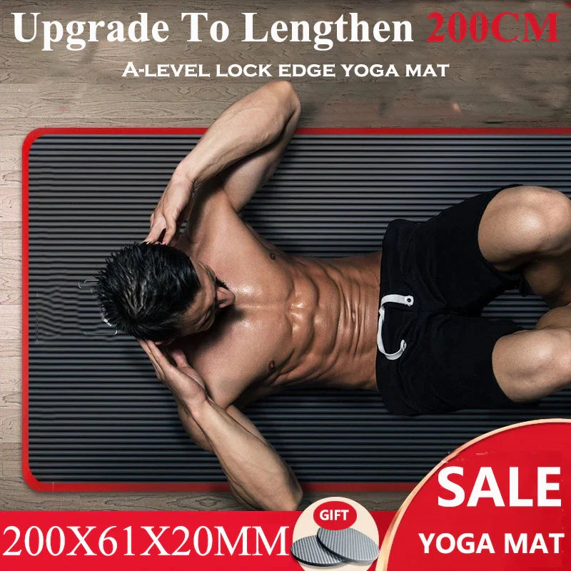 Thick Natural Rubber Non-Slip Yoga Mat