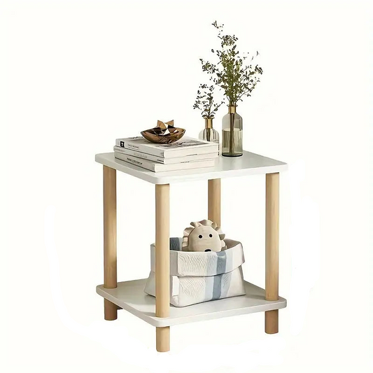 Sleek Wood-Based Panel and Hardwood Design Side Table