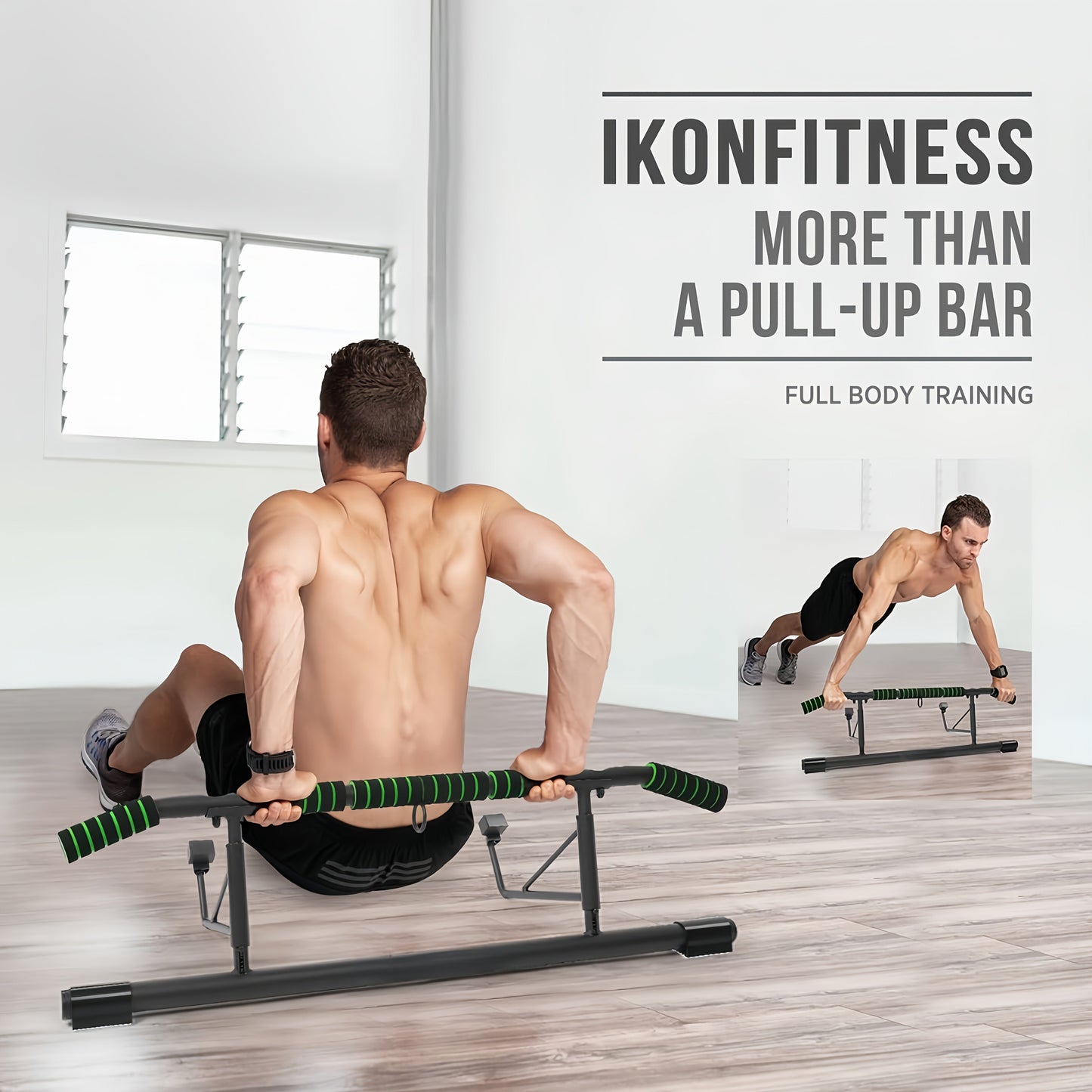 3-in-1 Doorway Pull-Up Bar Home Fitness Trainer