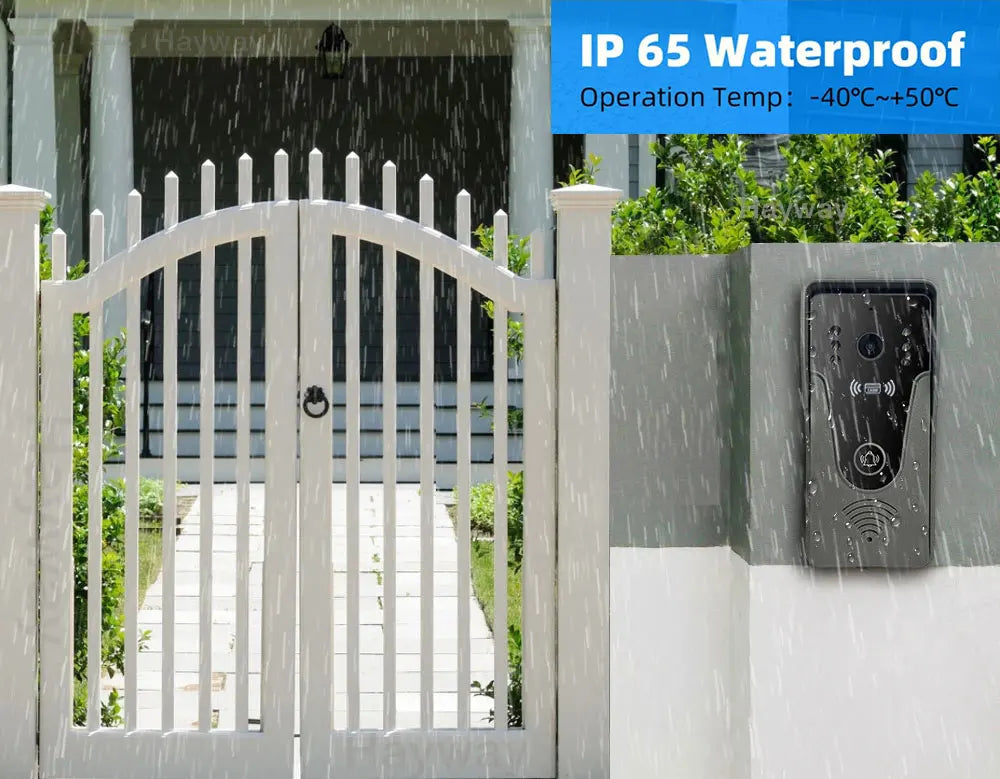 Wireless Smart Video Doorbell with Touch Screen