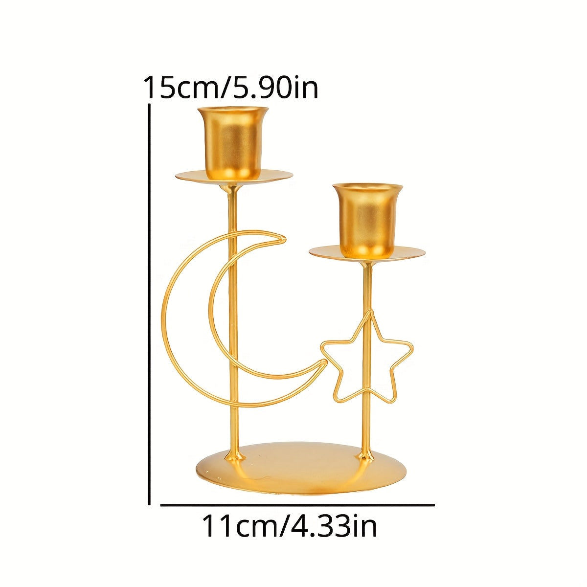 Golden Star Moon Ramadan Candle Holder