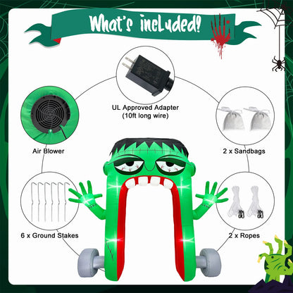 Frankenstein Halloween Inflatable Yard Decoration