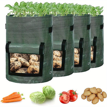 Large Potato Grow Bag with Handles Green