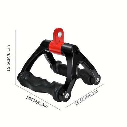 Ergonomic Triangle V-Shaped Grip Handle - Non-Slip TPE Resistance Band Attachment(Red)