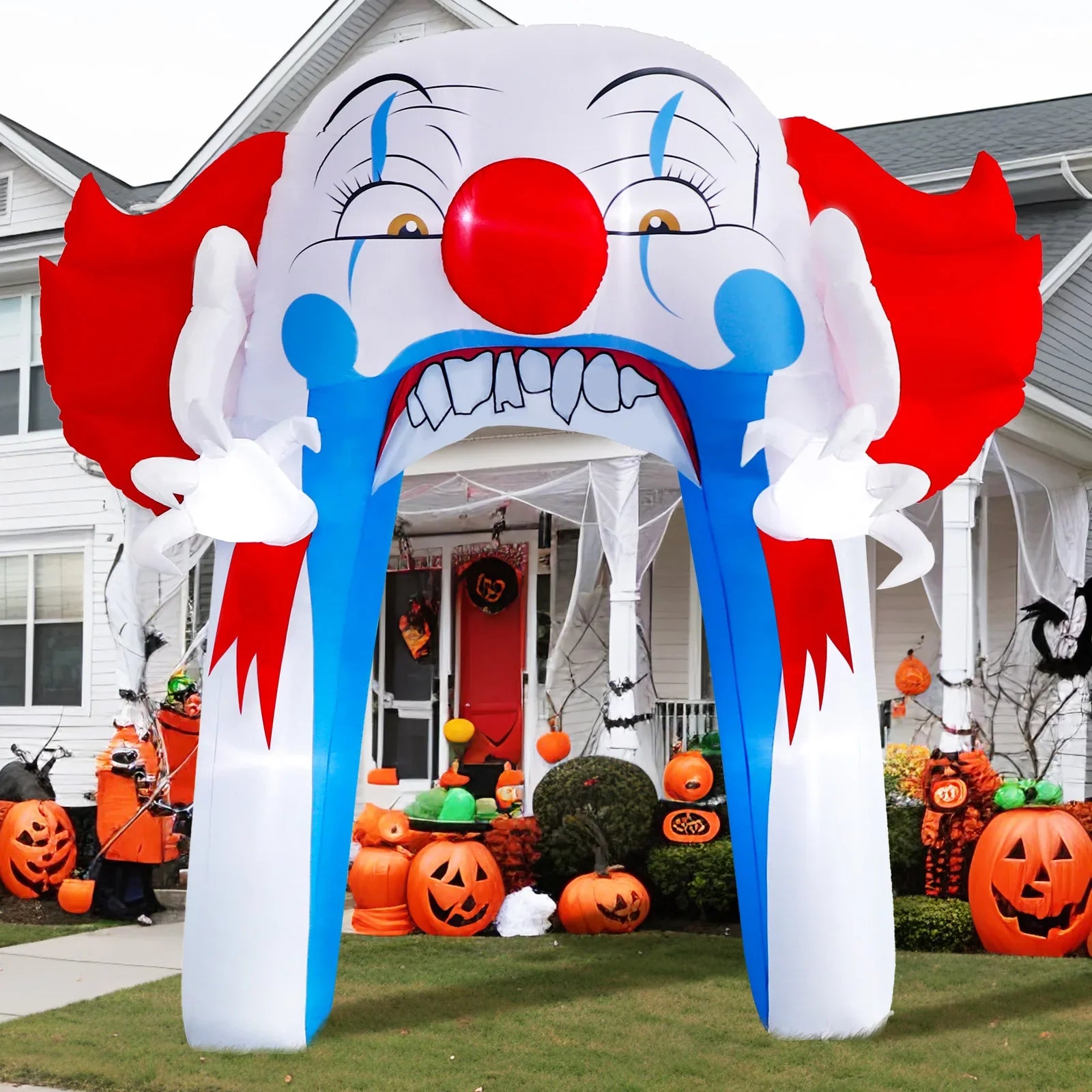 Clown Inflatable Arch Halloween Clown Arch Inflatable with LED Lights – LifeBay