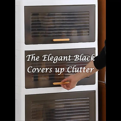 Door-Enclosed Plastic Storage Solution