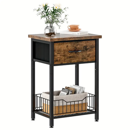 Versatile Bedside Table Organizer - Brown