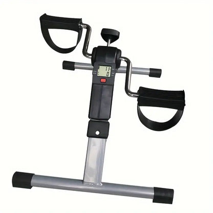 Foldable Mini Fitness Car with Display Screen - Black