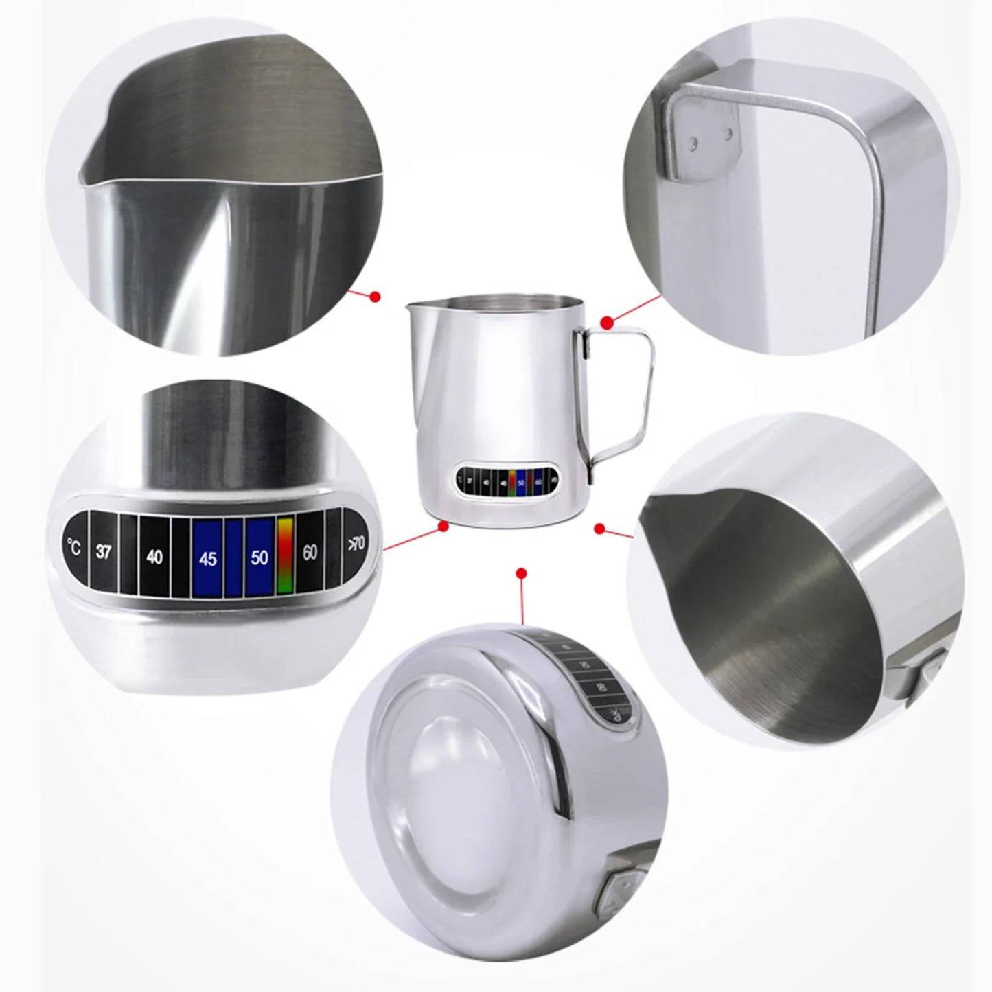 600ML Stainless Steel Milk Frothing Pitcher Silver