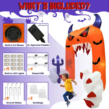 Halloween Inflatable Arch with LED Lights