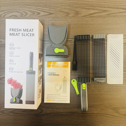 Manual Meat Slicer Set with Interchangeable Blades