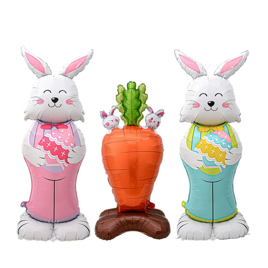 Easter Rabbit Carrot Balloons for Party Decoration
