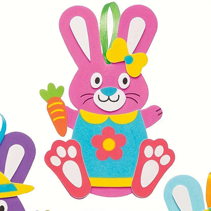 10pcs Easter Bunny DIY Craft Kit Foam Decals