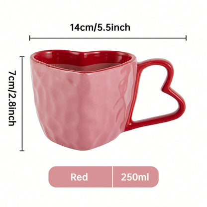 Couples Red Heart Ceramic Coffee Cup