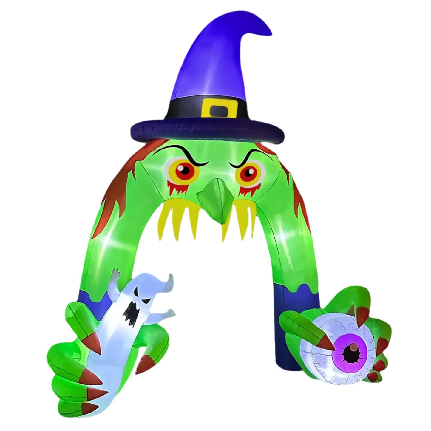 Halloween Inflatable Giant Witch Arch with LED Lights