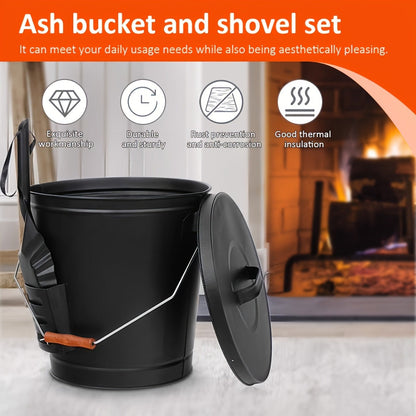 Galvanized Ash Bucket Set with Shovel