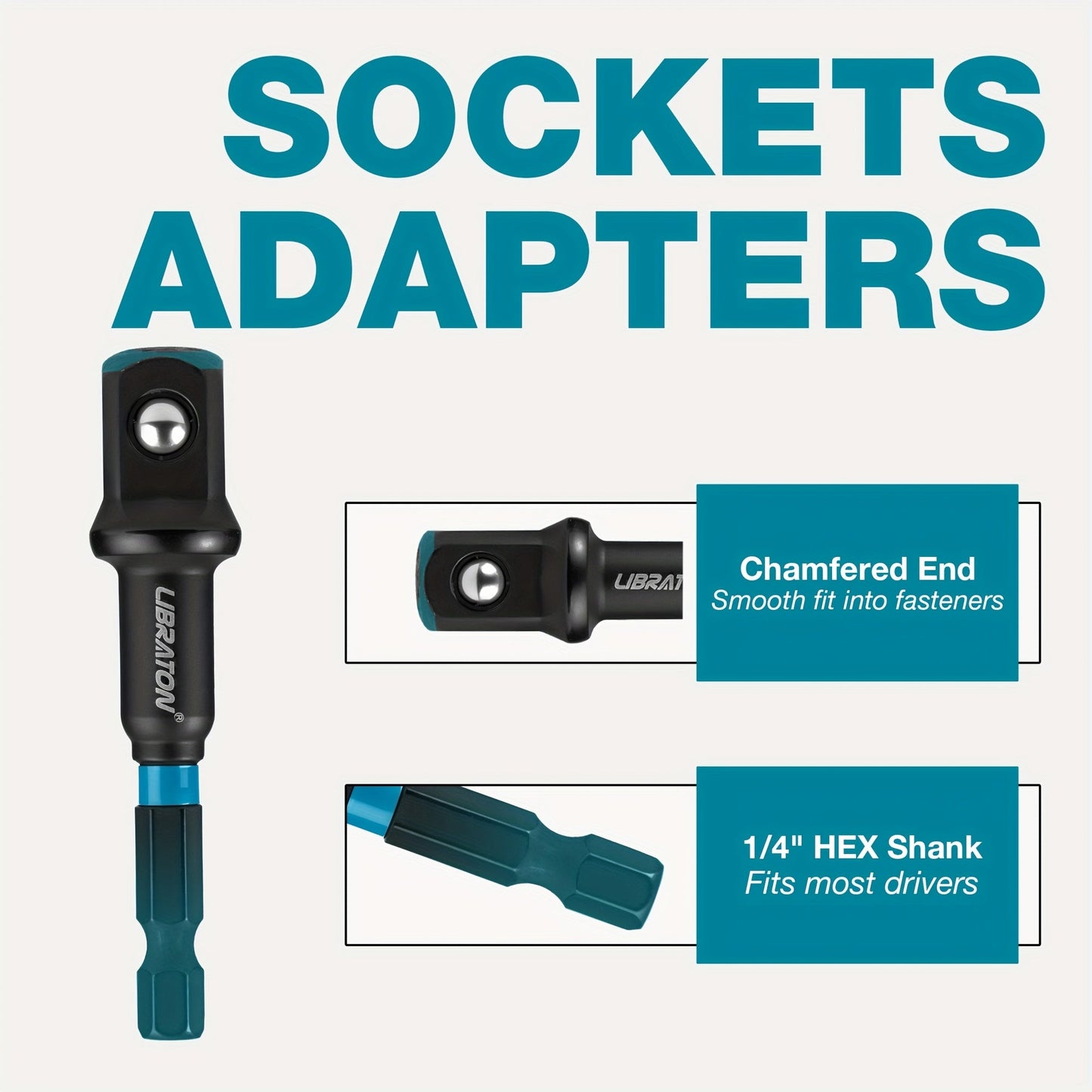 Impact Socket Adapter with Hex Drive Set (20pcs)