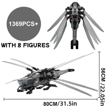 Dune Atreides Ornithopter Building Kit – 1369-Piece Model Set (Compatible with Major Brands