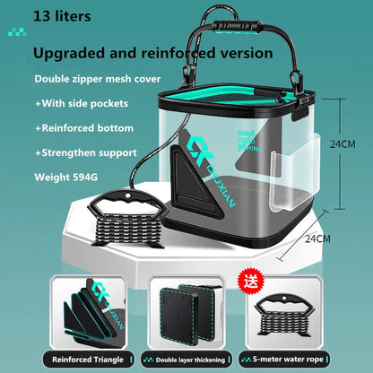 Foldable Live Fish Bucket