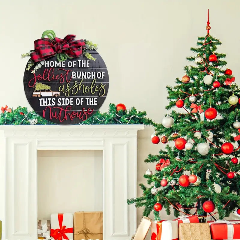 Festive 3D Christmas Door Sign