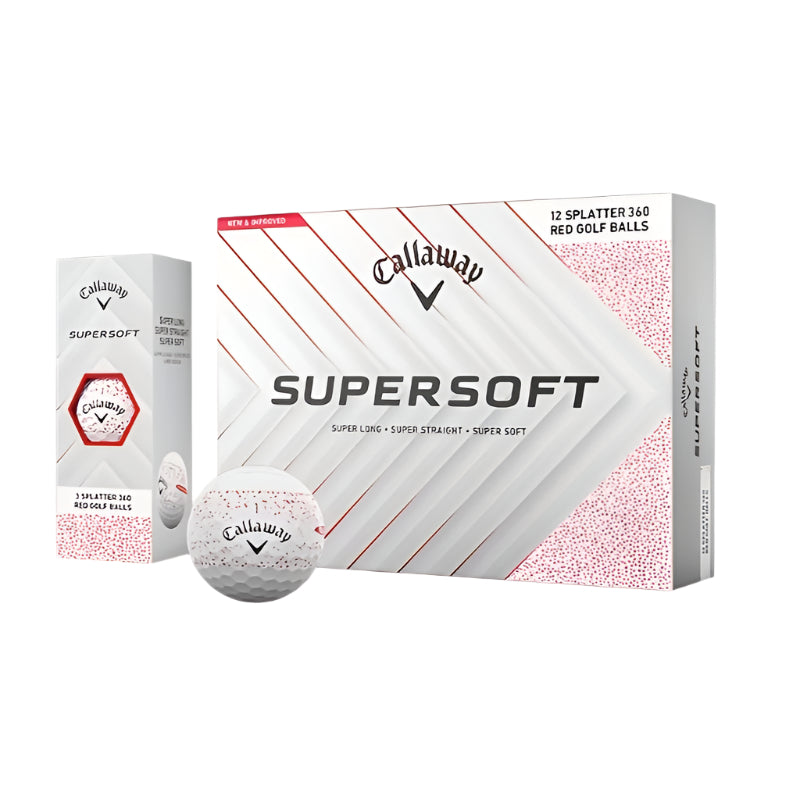Splatter 360 Red Rubber Golf Balls (12pcs)