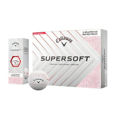 Splatter 360 Red Rubber Golf Balls (12pcs)