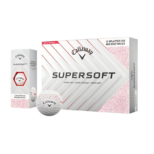 Splatter 360 Red Rubber Golf Balls (12pcs)