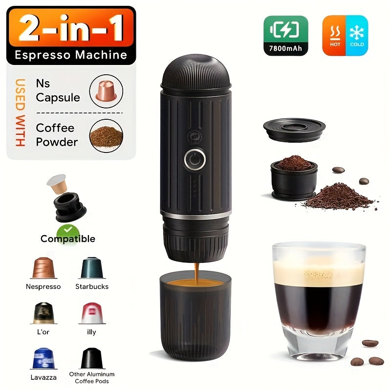 Portable Espresso Coffee Machine USB-C 100W Rechargeable