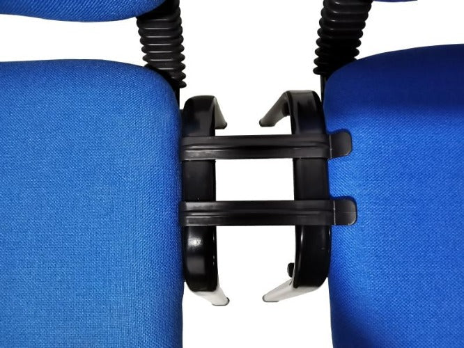 Stackable & Linkable Office Conference Visitor Community  Chairs (Set of 7-Blue)