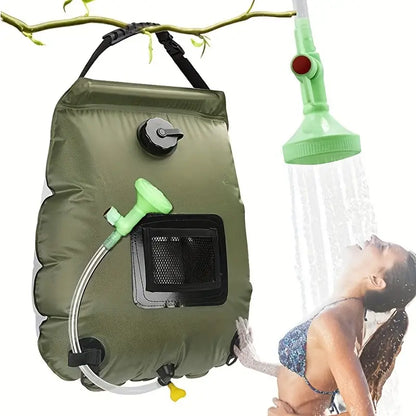5 Gallon Solar Heated Camping Shower Bag - Portable Bath Bag